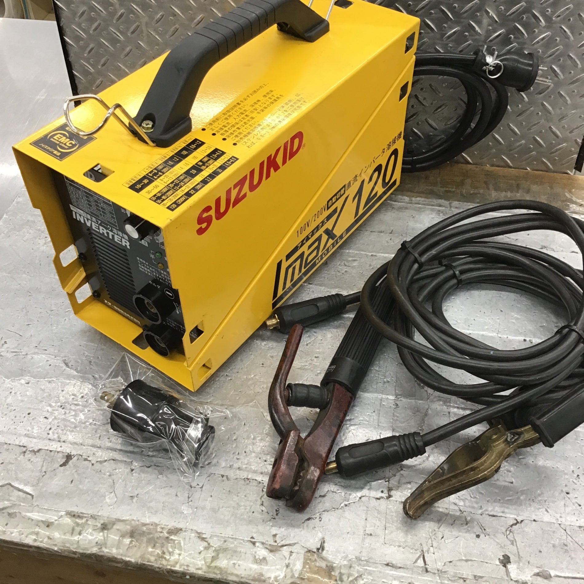 SUZUKID 直流インバータ溶接機 Imax120 アイマックス120 SIM-120  直流アーク溶接機 100V/200V兼用【市川行徳店】【店頭取引限定】【中古】管理番号：ITLKKHSPC6U8 SUZUKID（スズキッド） 直流インバータ溶接機 アイマックス120 「SIM