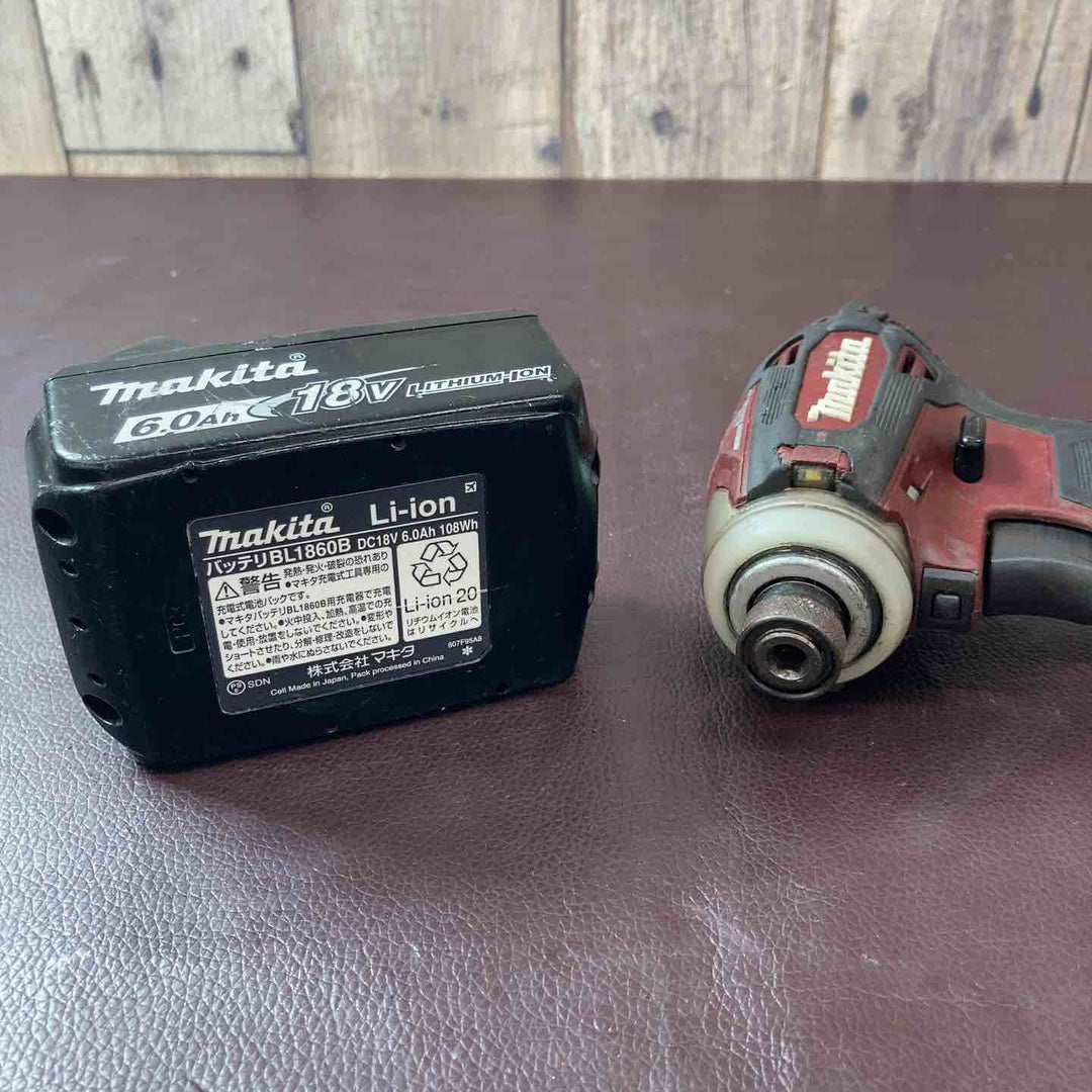 【中古品】マキタ(makita) コードレスインパクトドライバー TD172DZAR 18V バッテリー1個付属【東大和店】