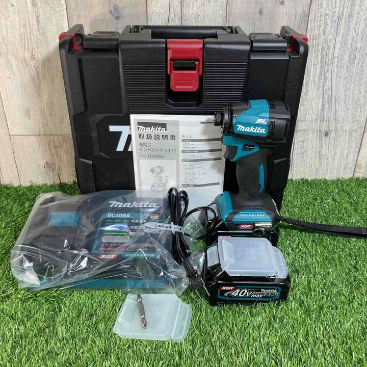 ★マキタ(makita) 40Vmaxコードレスインパクトドライバー TD005GRDX  純正バッテリー2個付【戸田店】