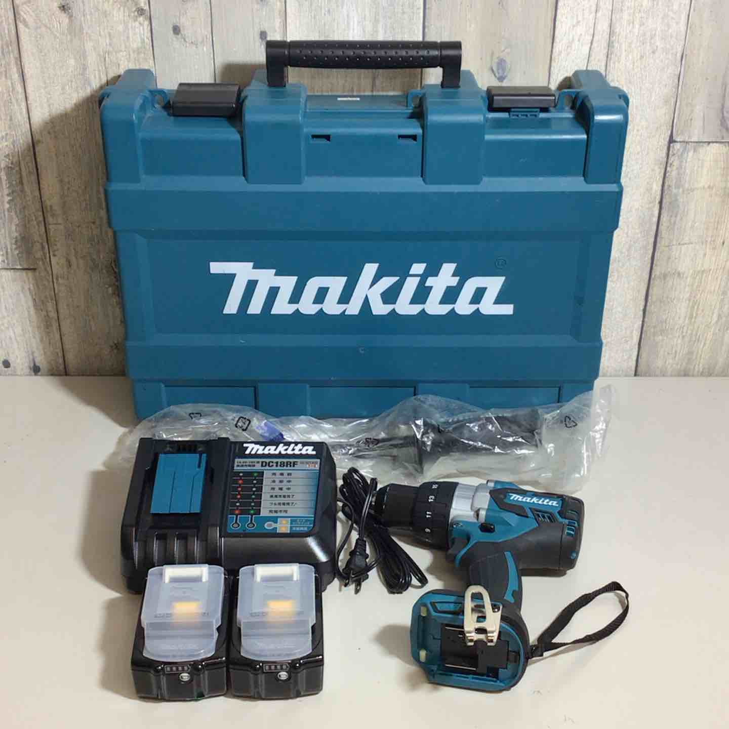 中古】Makita 18v充電振動ドリル HP481DRGX チャック能力低下あり 
