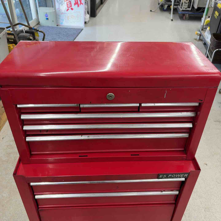 【店頭受取り限定】ES POWER 工具箱 ツールキャビネットワゴン キャスター付き【八潮店】