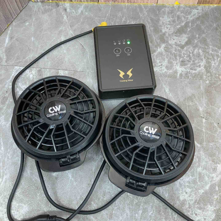 サンエス 空調服用ファン(2個)、バッテリーRD9890J(1個)、充電器RD9345(1個)セット【八潮店】