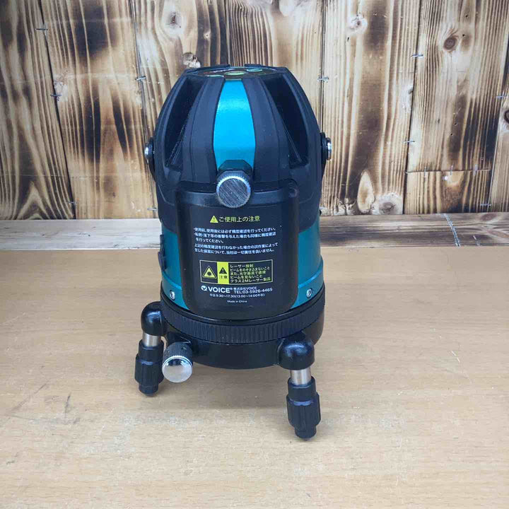 ◇VOICE レーザー墨出し器 5ライングリーンレーザー 矩十字・横 VLG-5X 受光器付【越谷店】