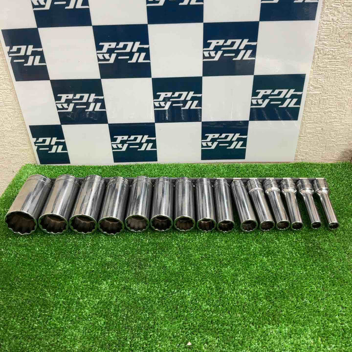 スナップオン(Snap-on) ディープソケット 15点セット S40I/36/34/32/30/28/26/24/22/20 S18IA/16/14/12/10【草加店】