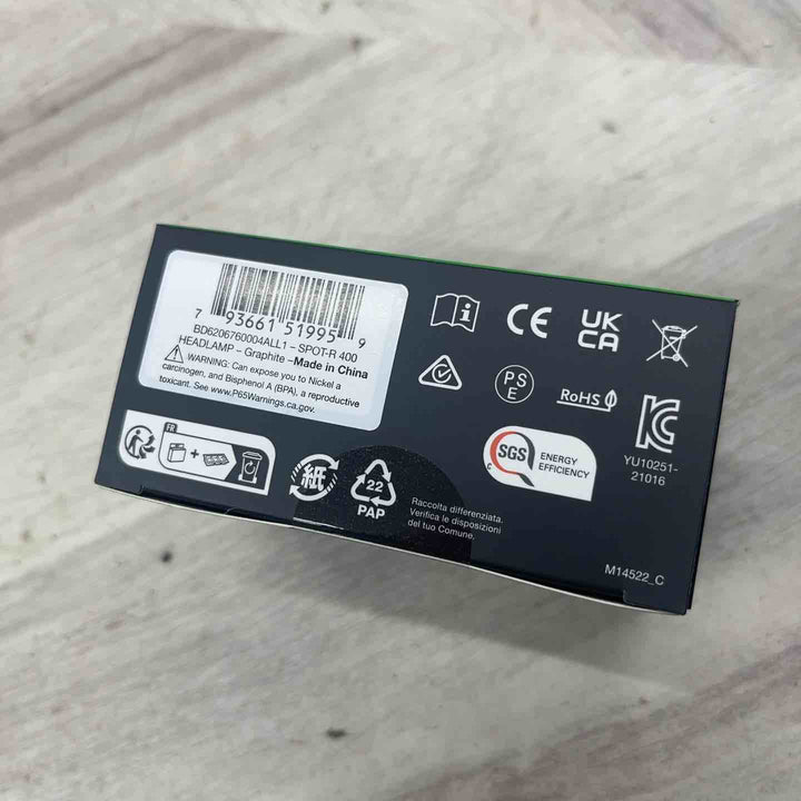 Black Diamond スポット400-R グラファイト 400ルーメン アウトドア ヘッドライト コンパクト 充電式モデル 【越谷店】