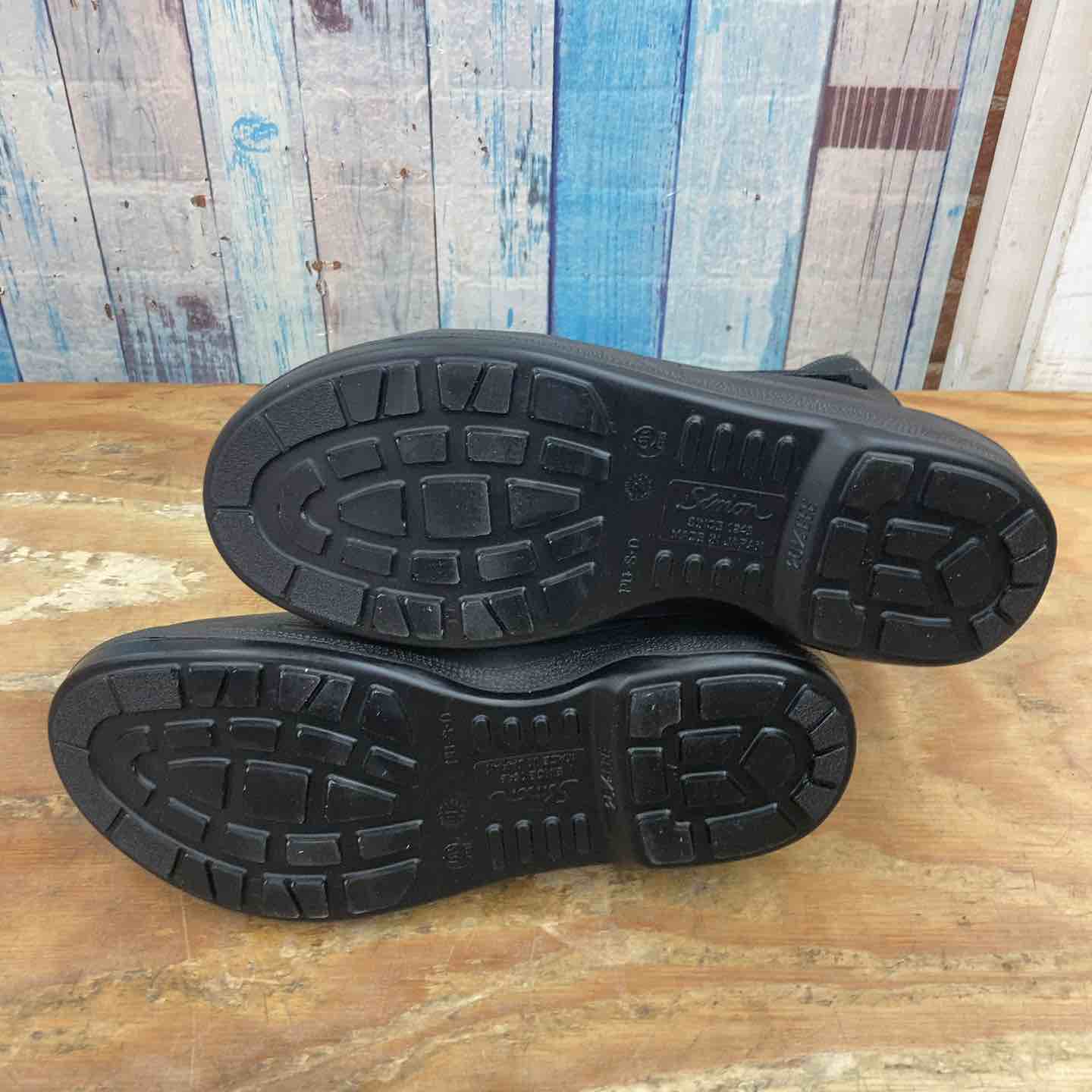 ▽シモン ワイド樹脂先芯入り マジックテープ式安全靴 7538 黒