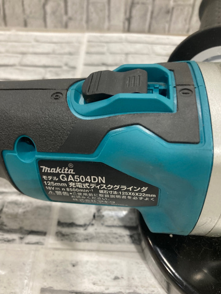 ☆マキタ(makita) 125mmコードレスディスクグラインダ GA504DZN (GA504DN)　研削砥石寸法(mm)125 内径	22 回転数(min-1)[回転/分]8500【川口店】