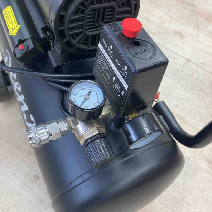 【店頭受取り限定/美品】DEEN.J(ディーンジェイ) エアコンプレッサーサイレントタイプ DNJ13RA14 容量30L+38Lサブタンク ホース付き【川越店】
