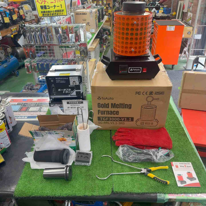【中古】 TOAUTO PIDデジタル温度制御溶解炉 1400W 1100℃ 昇圧トランス付き 【桶川店】