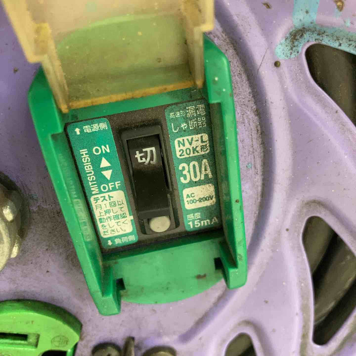◇日動 電工ドラム NF-EB34 コードリール 100V 30m 屋内用 温度センサー付 漏電保護専用ブレーカー付【八潮店】