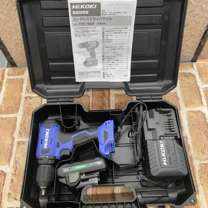 ◇HiKOKI(ハイコーキ) 18V コードレス ドライバドリル チャック  充電器 FDS18DA【所沢店】