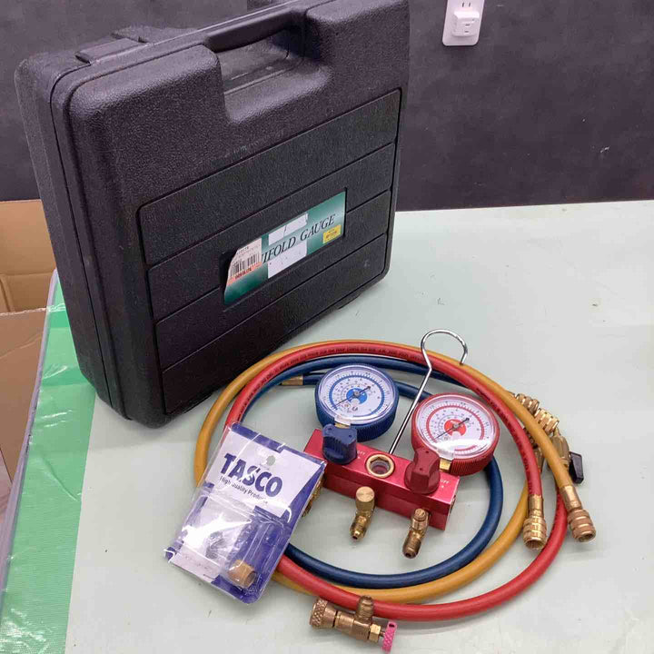 ROTEX R410A マニホールドゲージ RP1707L RP1707エアコン 冷媒ガス 圧力測定 真空引き ガス充填 状態確認 ルームエアコン カーエアコン 【越谷店】