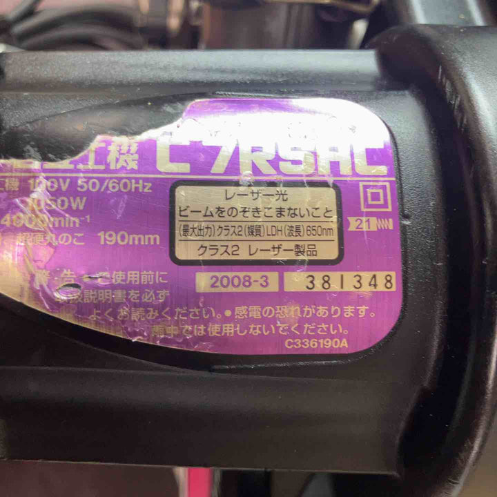 【中古品/店頭受取り限定】 ハイコーキ(HIKOKI ※旧:日立工機) 卓上スライド丸のこ C7RSHC 電動ノコギリ 電動マルノコ 【東大和店】