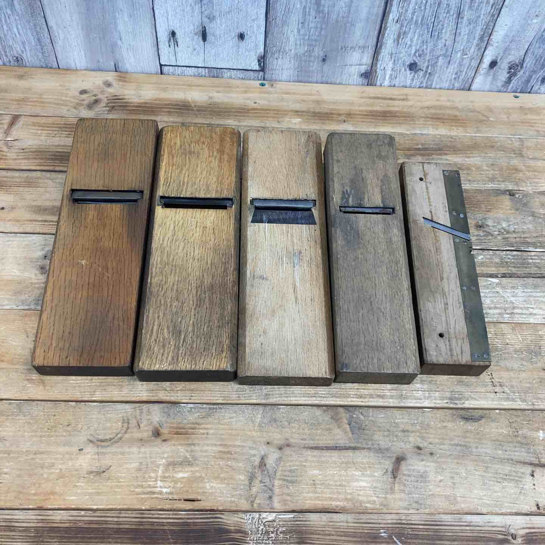 【中古品】 左勘次・國安・虎五郎・東秀雄・菊之助 鉋5個セット  鉋 かんな カンナ 和工具 大工道具 鑿 のみ 鋸 のこ 【東大和店】