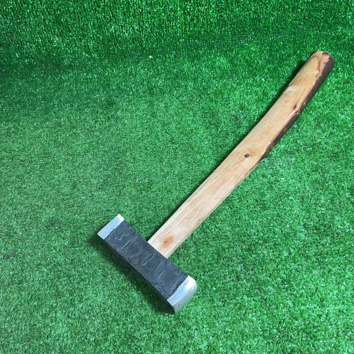 【未使用品】 道心斎正行 木目 黒 玄翁(角) 正行作柄付 120匁 【藤沢店】