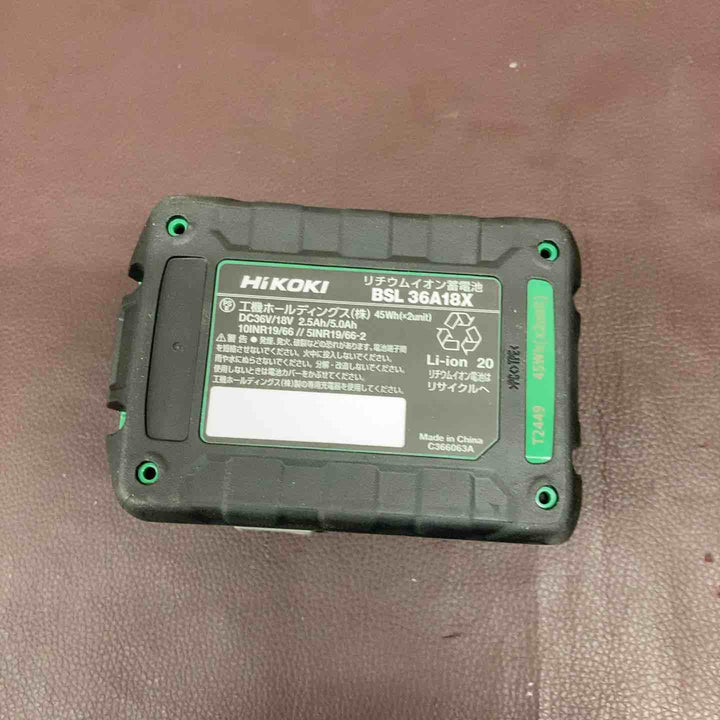 【未使用品(店頭展示品)】 ハイコーキ(HIKOKI ※旧:日立工機) リチウムイオンバッテリー 36V/2.5Ah BSL36A18X 【東大和店】