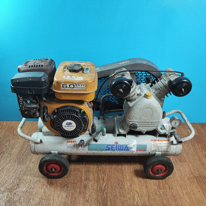【店頭受取り限定】◇精和産業 seiwa 3馬力 エンジンコンプレッサー SC-22GR【岩槻店】