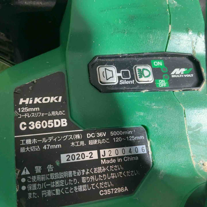 ★ハイコーキ(HIKOKI ※旧:日立工機) コードレス丸のこ C3605DB(NN) 動作確認済【川口店】