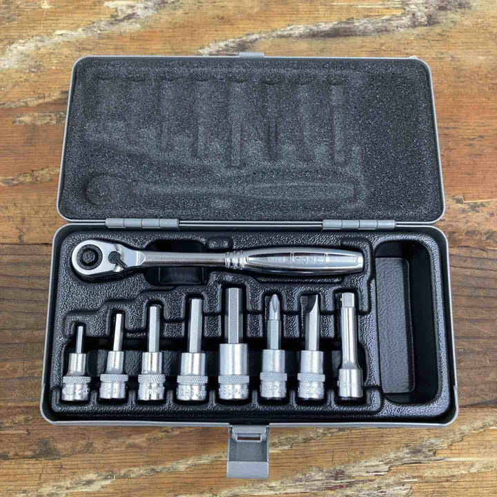 トネ(TONE) ヘキサゴンソケットレンチセット 差込角6.35mm(1/4") H2072 内容9点 シルバー【柏店】
