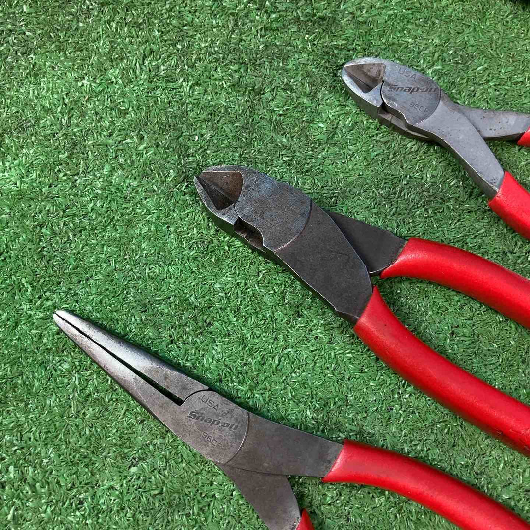 スナップオン/Snap-on ニッパー 86CF/87CF、ノーズプライヤー 96CF、ロングノーズプライヤー 496BCP/497CCP 計5点セット 【岩槻店】