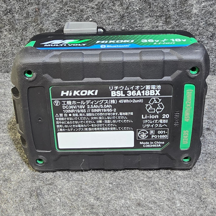 【未使用品・元箱無し】ハイコーキ(HIKOKI ※旧:日立工機) リチウムイオンバッテリー 36V/2.5Ah BSL36A18BX【桶川店】