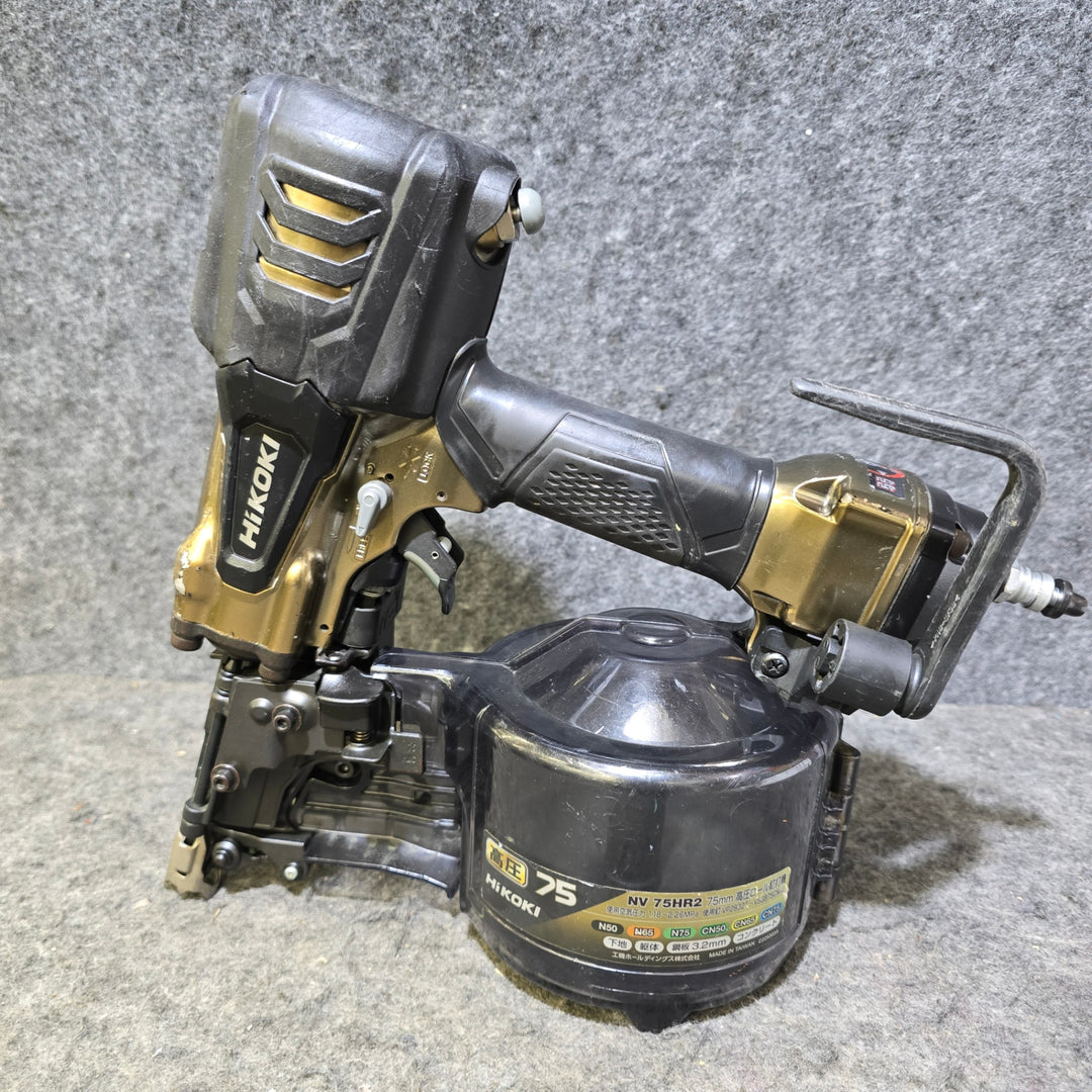 【中古品】ハイコーキ(HIKOKI ※旧:日立工機) 高圧エア釘打ち機 NV75HR2(S)【桶川店】