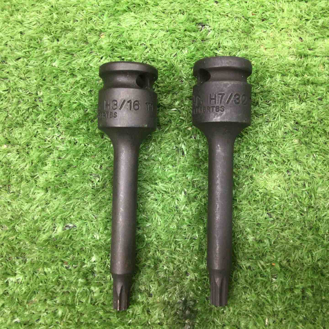 MACTOOLS3/8dr.ロングインパクトヘックスドライバ2本H3/16・H7/32　XH06LPRBRTBS/07【富山店】◆BRコン