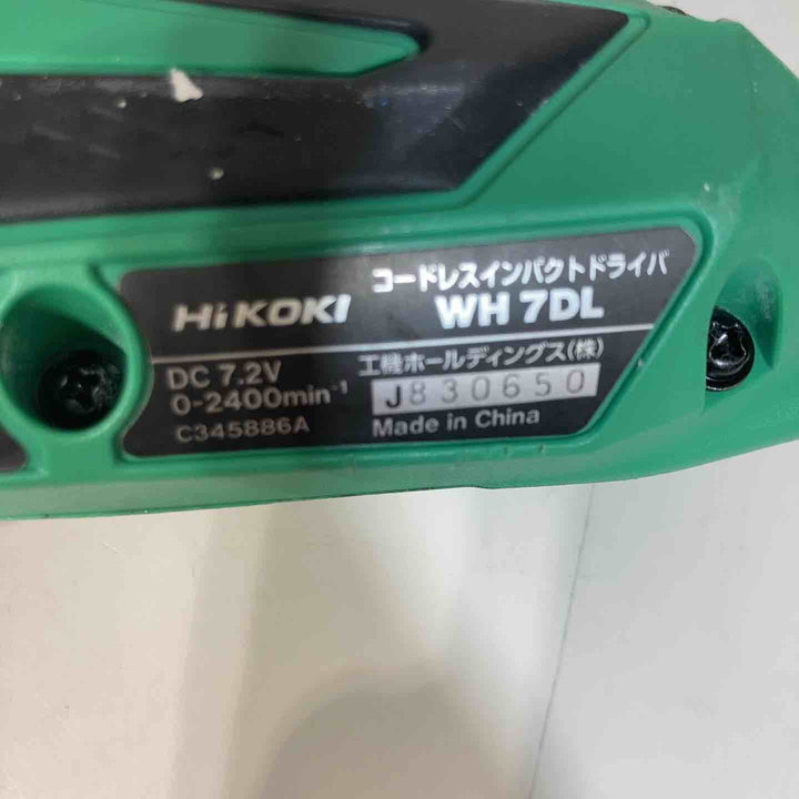 ◇ハイコーキ(HIKOKI ※旧:日立工機) 7.2V コードレスペンインパクトドライバー WH7DL(2LCSK)【戸田店】