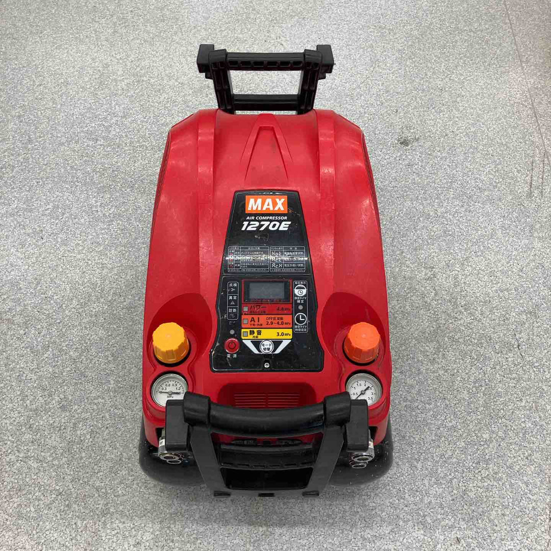 【ジャンク品】★マックス(MAX) エアコンプレッサー AK-HL1270E_レッド 保証なし【八潮店】