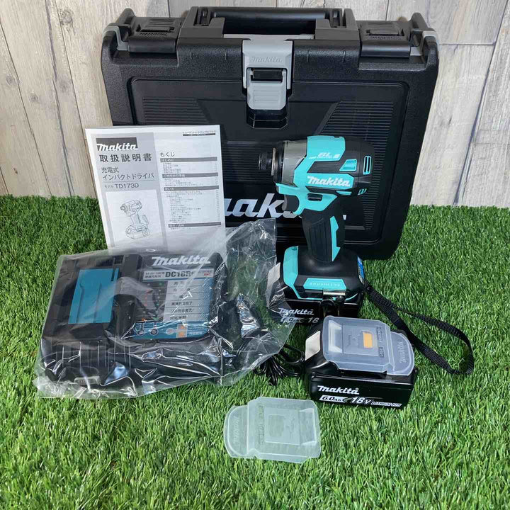 ★マキタ(makita) 18Vコードレスインパクトドライバ TD173DGXTB ターコイズブルー ケース汚れ有【戸田店】