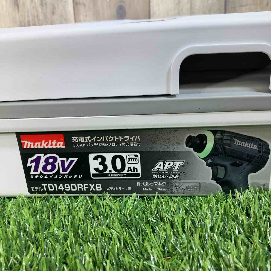 ★マキタ(makita)18V コードレスインパクトドライバー TD149DRFXB 3.0Ahバッテリ2個付属【戸田店】