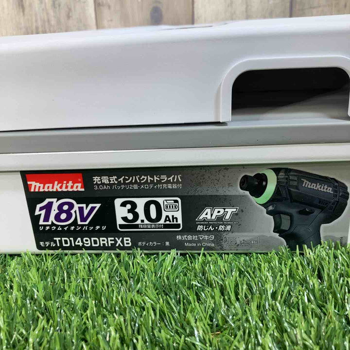 ★マキタ(makita)18V コードレスインパクトドライバー TD149DRFXB 3.0Ahバッテリ2個付属【戸田店】
