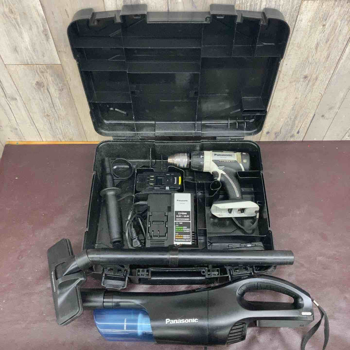 【中古品】パナソニック(Panasonic) コードレス振動ドリルドライバ EZ7950LJ2S-H コードレスクリーナー EZ37A5 2台まとめ【東大和店】