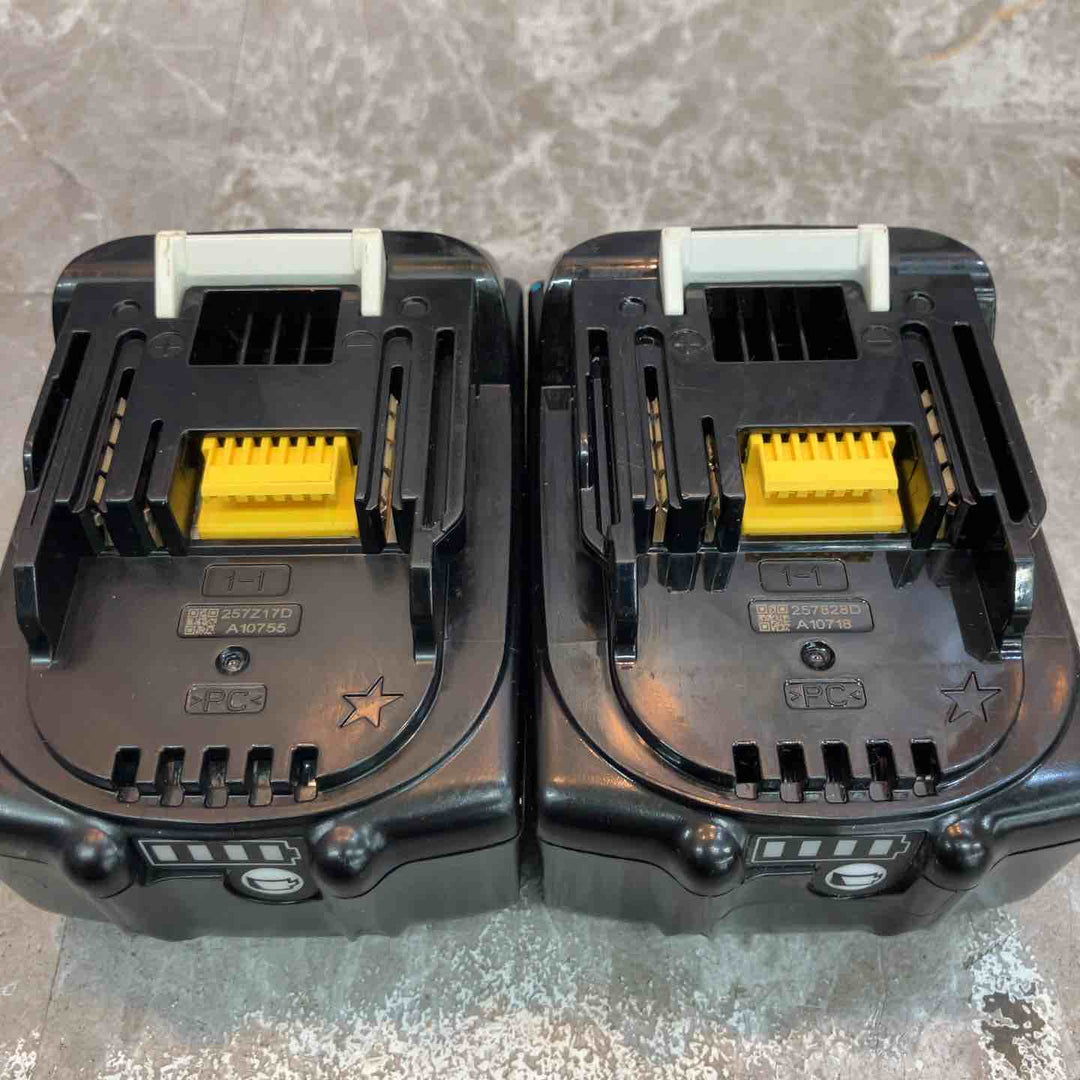 【中古品】マキタ 純正 18V 6.0Ah バッテリー BL1860B×2個 (充電1回/3回) + 急速充電器 DC18RF 計3点セット まとめ makita【八潮店】