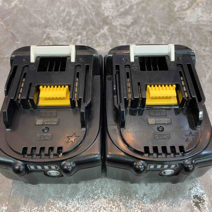 【中古品】マキタ 純正 18V 6.0Ah バッテリー BL1860B×2個 (充電1回/3回) + 急速充電器 DC18RF 計3点セット まとめ makita【八潮店】
