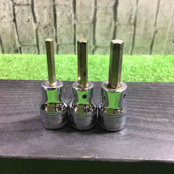 スナップオン(Snap-on) 3/8ヘックスソケット 3点セット FAMシリーズ FAM6Aのみ旧ロゴです 【川口店】