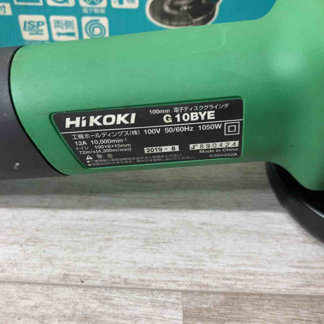 ☆ハイコーキ(HIKOKI ※旧:日立工機) 100mm電子ディスクグラインダ G10BYE【柏店】