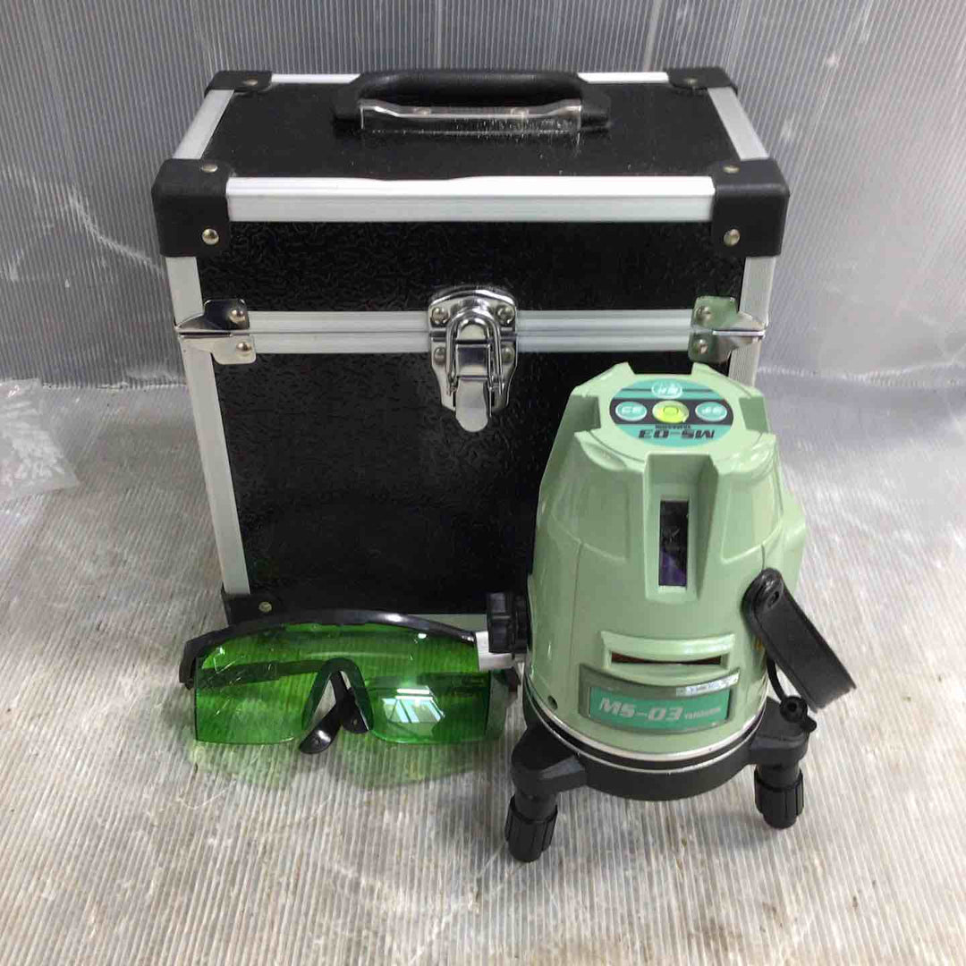山真 グリーンレーザー 墨出し器 MS-03【草加店】