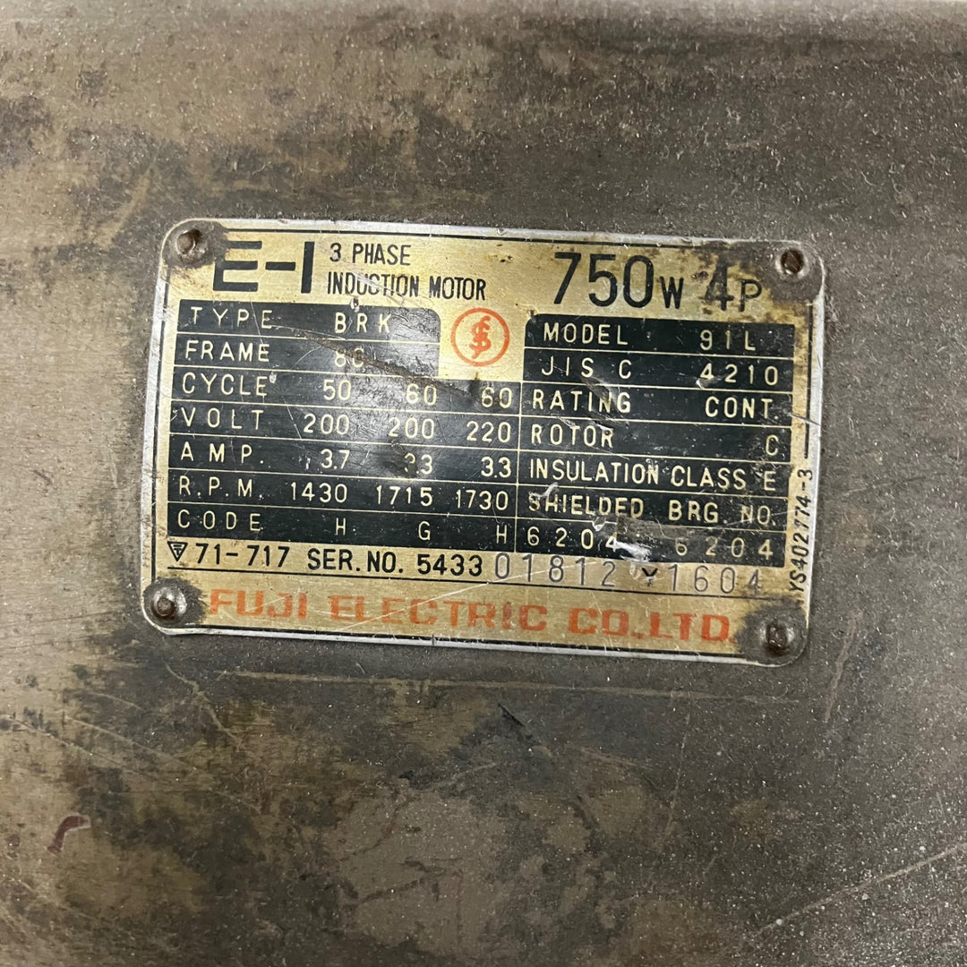 【店頭受取り限定】三相200V ベルトサンダー 現状品 Vベルト劣化　ベルトカバー無し 【川口店】
