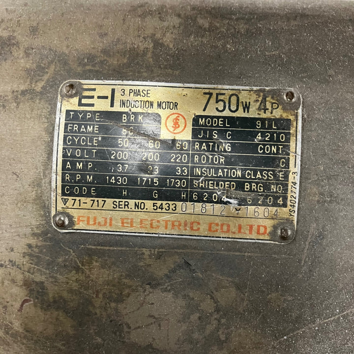 【店頭受取り限定】三相200V ベルトサンダー 現状品 Vベルト劣化　ベルトカバー無し 【川口店】