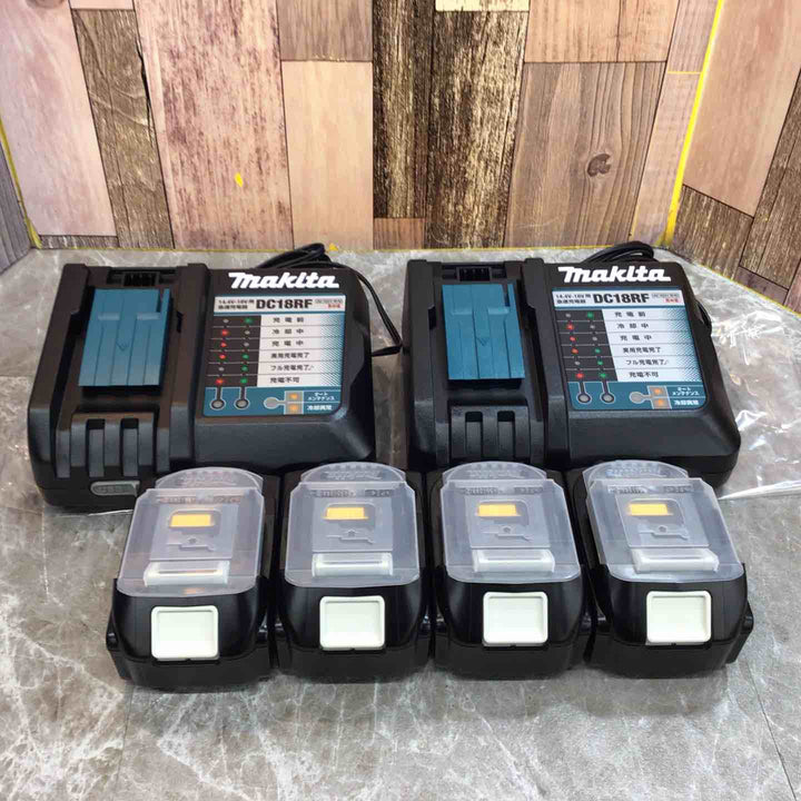 【未使用6点セット】makita マキタ リチウムイオンバッテリー BL1860Bx4個 急速充電器 DC18RFx2個【八潮店】