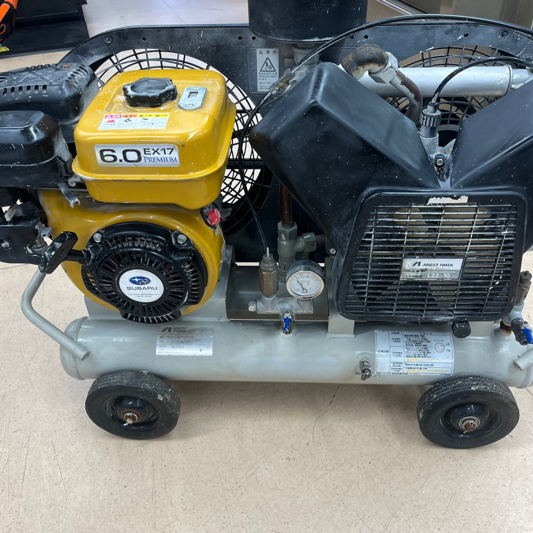【中古品/店頭受取り限定】◇アネスト岩田(IWATA) エンジンコンプレッサー PLUE22B-10 3馬力【東大和店】