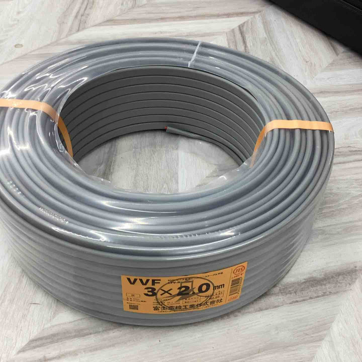□富士電線 VVFケーブル 3芯(赤白黒)×2.0mm【越谷店】