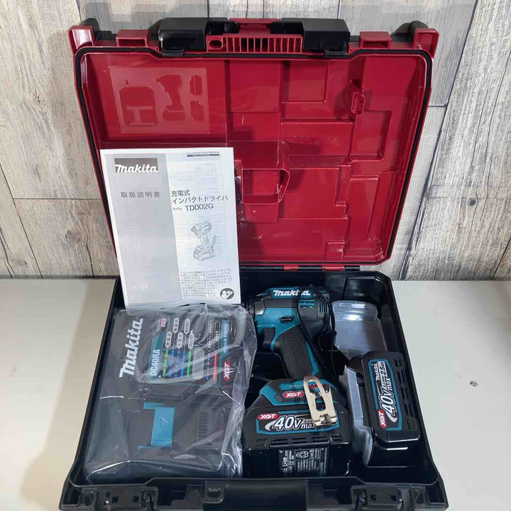 ★マキタ(makita) 40Vmax コードレスインパクトドライバー TD002GRDX バッテリー2個付属 純正品【戸田店】