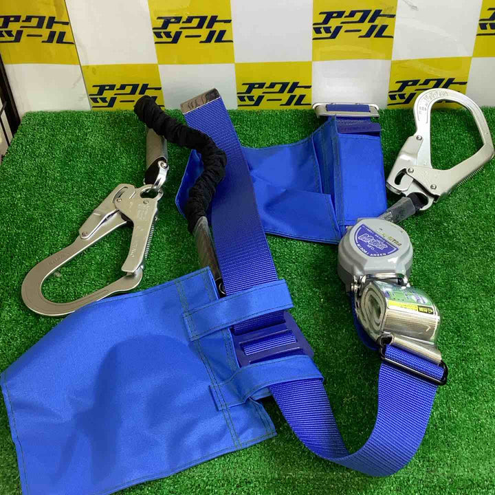 ミドリ安全 胴ベルト型ランヤード 伸縮式補助ロープ付 MSIZE_NAME ブルー MFD-500L-10L-BL-M【越谷店】