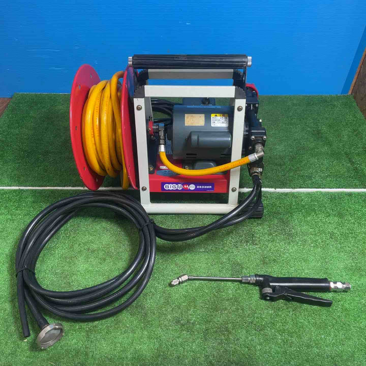 丸山BIGM 電動エアコン高圧洗浄機 GS33MR 動噴 動力噴霧器 ※調節ダイヤル遊んでる【岩槻店】
