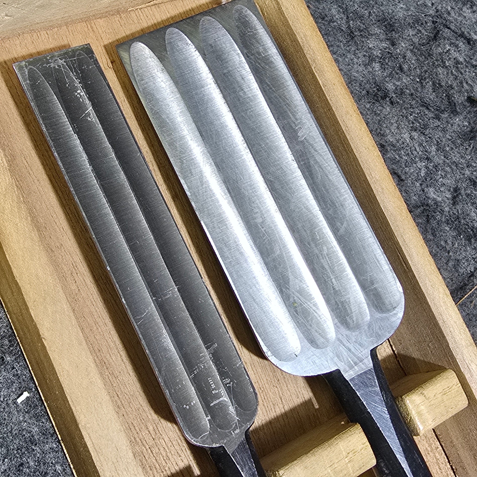 美品】のみ勝 突き鑿 2本組 大工道具 のみ 鑿【桶川店】 – アクト