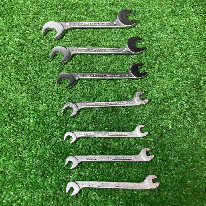 【美品】ハゼット(HAZET) ミニアングルオープンエンドレンチ 7本組 330（4.5mm-14mm）【岩槻店】