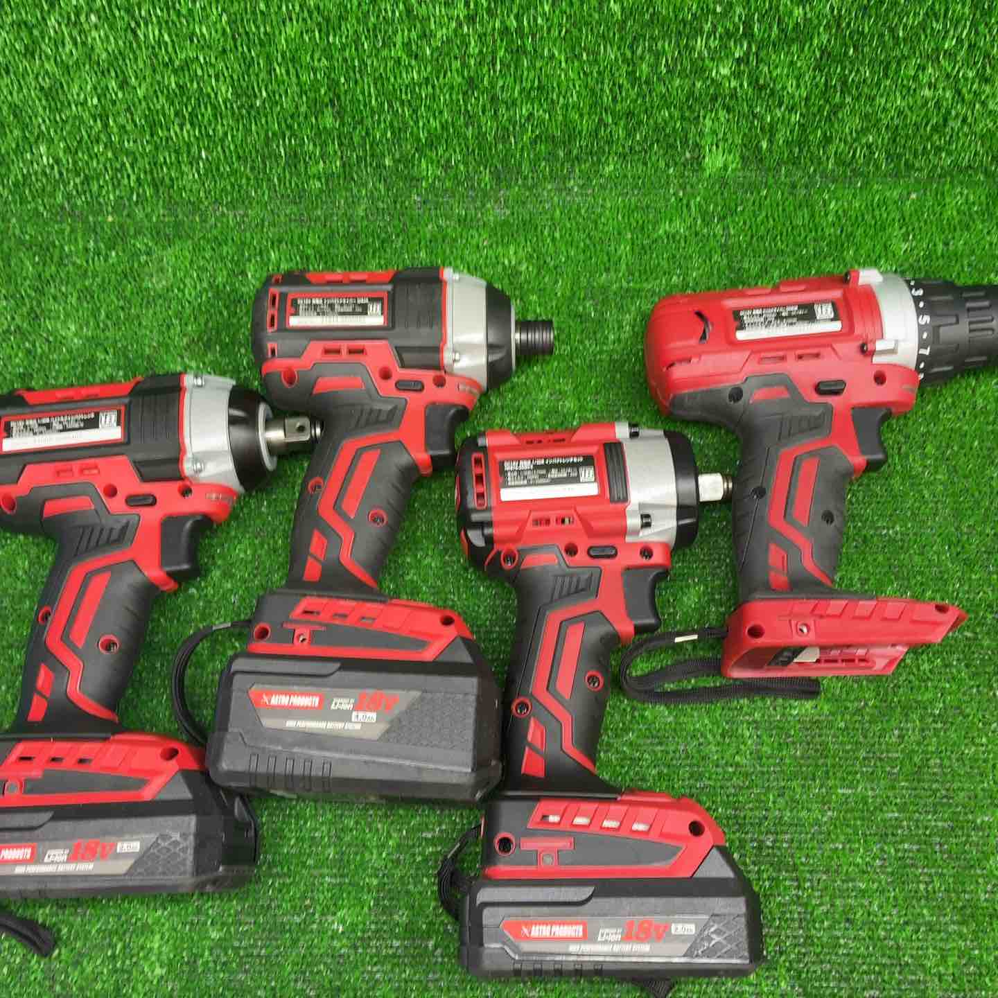 アストロプロダクツ 工具セット グラインダー18V AG787、ドリル