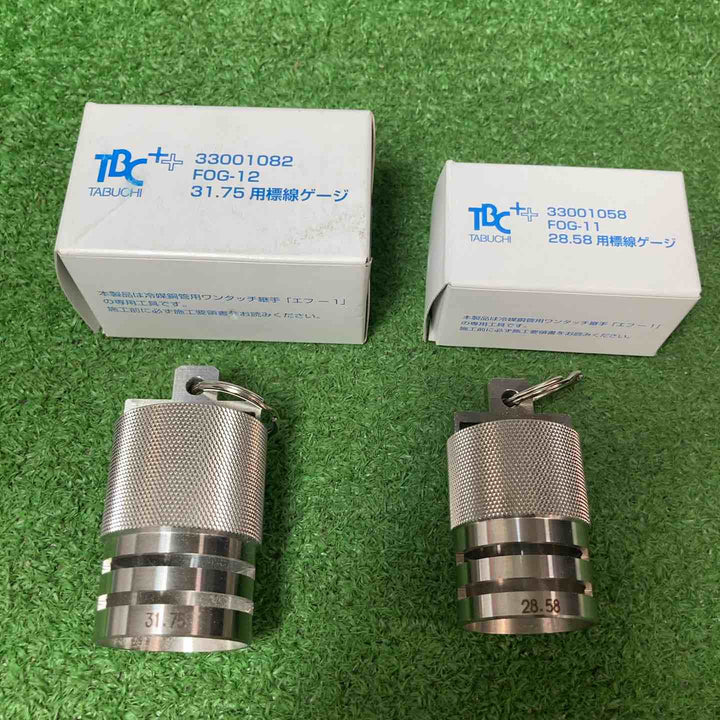 タブチ 冷媒銅管用ワンタッチ継手 エフ-1　矯正工具2本＆標線ゲージ6種【岩槻店】